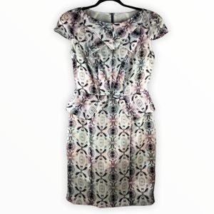 Topshop White Gem Printed Silk Party Dress Size 8